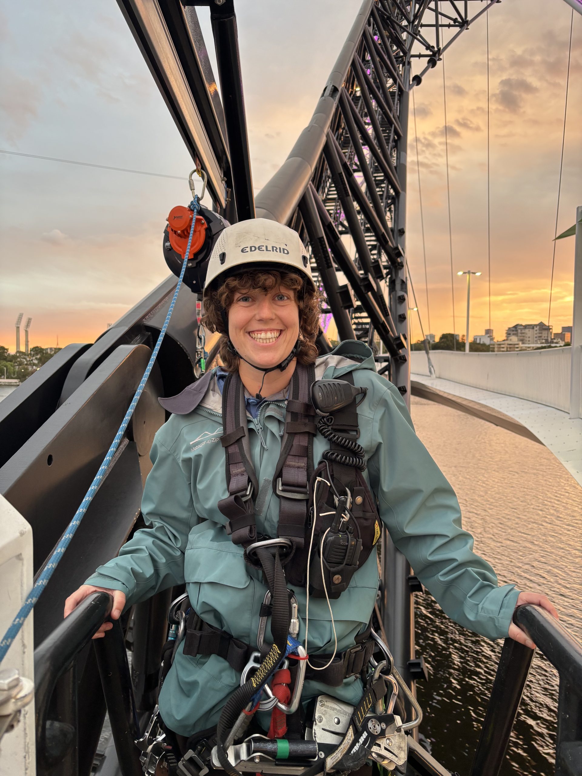 Perth zipline experience at Matagarup Zip+Climb with expert team on Matagarup Bridge